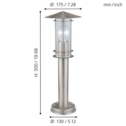 Eglo - Buitenlamp 1xE27/60W/230V IP44