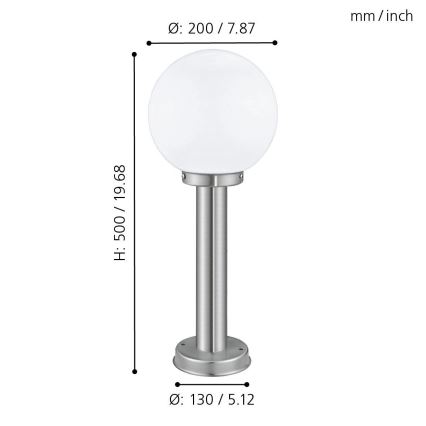 Eglo - Buitenlamp 1xE27/60W/230V IP44