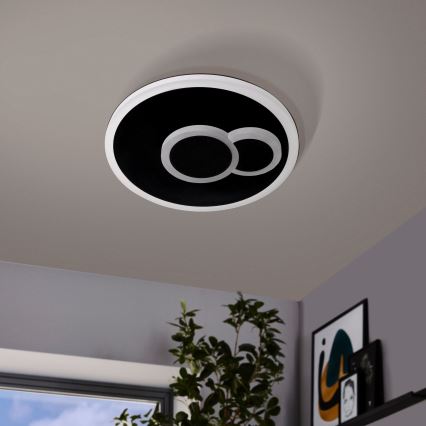 Eglo - Plafonnier LED LED/7,8W/230V d. 20 cm noir