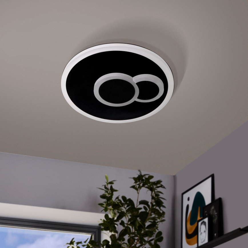 Eglo - Plafonnier LED LED/7,8W/230V d. 20 cm noir