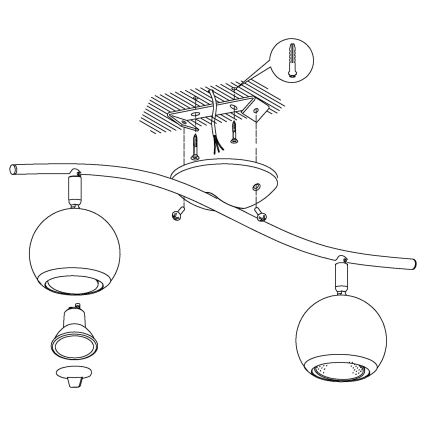 EGLO - LED Spotlamp 2xGU10/3W LED