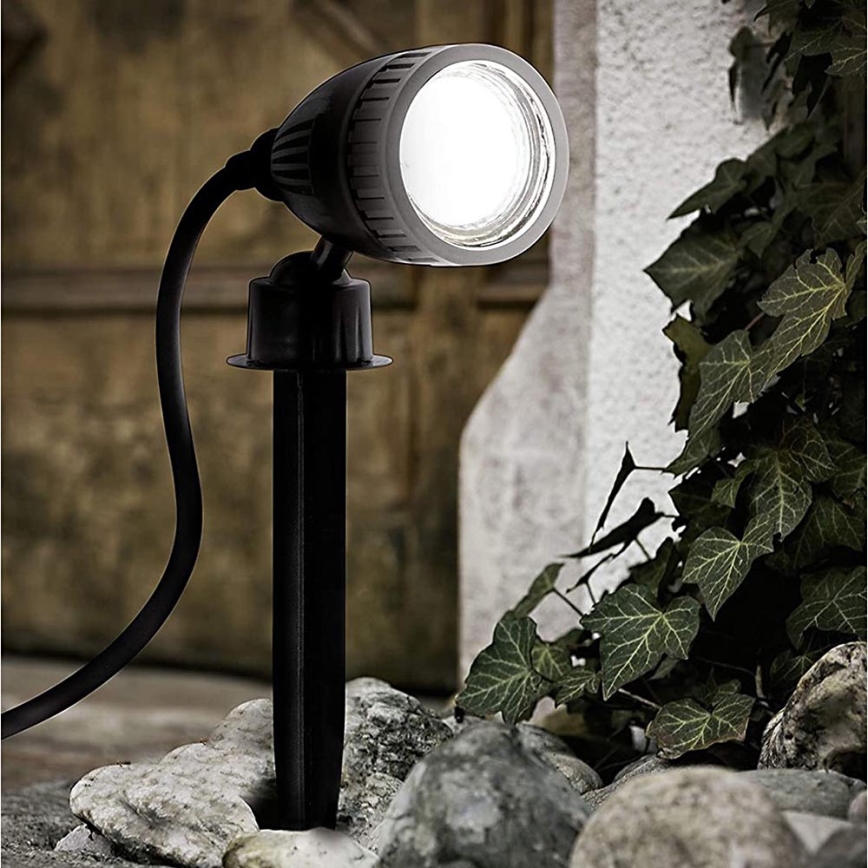 Eglo 31028 - Set van 3x LED RGBW buitenlampen NEMA-C 1xGU10/5W/230V 2700-6500K IP44 zwart + afstandsbediening