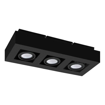 Eglo 31064 - LED spot MENDOZA 3xLED/4,7W/230V 3000K zwart