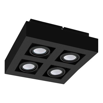 Eglo 31065 - LED plafondspot MENDOZA 4xLED/4,7W/230V 3000K zwart