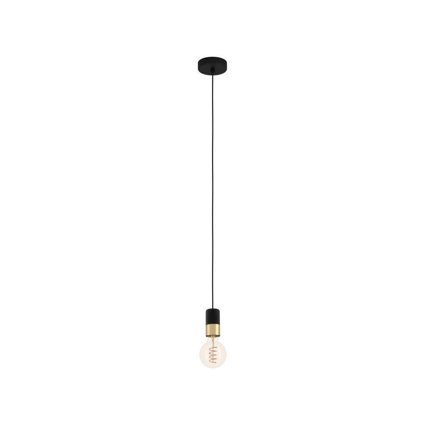 Eglo - Hanglamp aan een koord 1xE27/40W/230V zwart/goud
