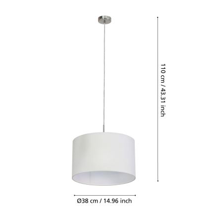 Eglo - Hanglamp aan koord 1xE27/60W/230V