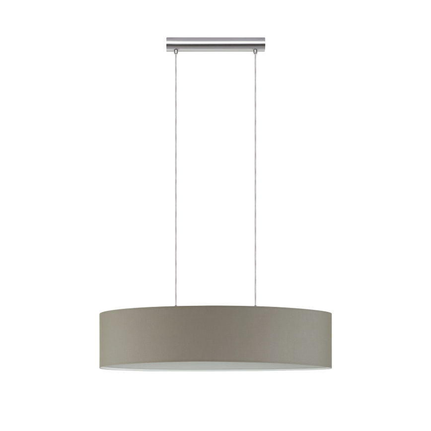 Eglo - Suspension filaire 2xE27/60W/230V taupe