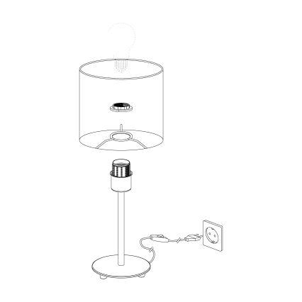 Eglo - Lampe de table 1xE27/60W/230V