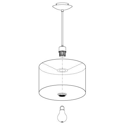 Eglo - Hanglamp aan koord 1xE27/60W/230V