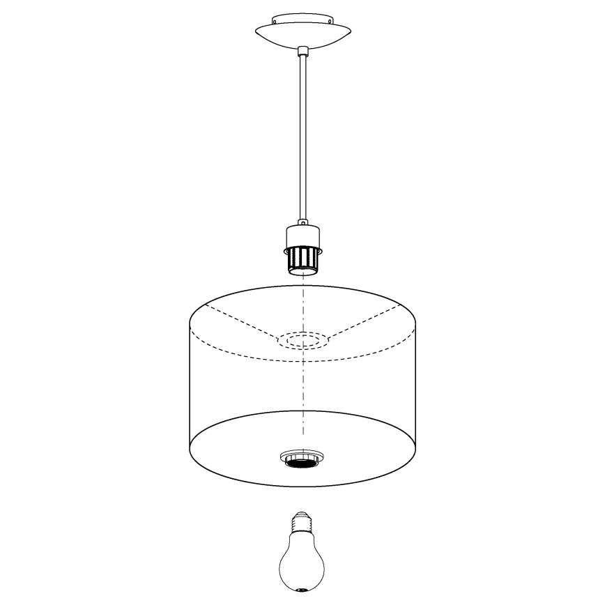 Eglo - Suspension filaire 1xE27/60W/230V