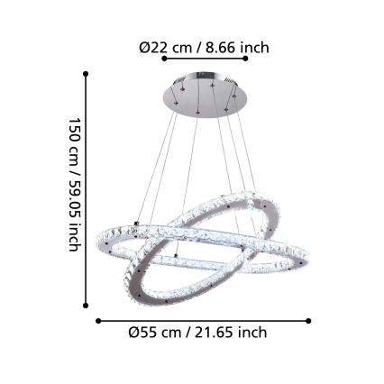 Eglo - LED Hanglamp LED/29,6W/230V