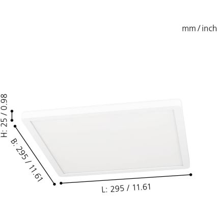 Eglo 31706 - LED RGBW Dimbare plafondlamp ROVITO-Z LED/14,6W/230V 2700-6500K zwart