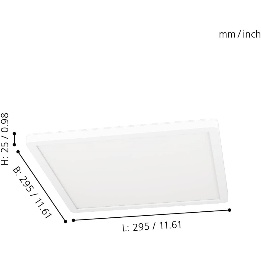 Eglo 31706 - LED RGBW Dimbare plafondlamp ROVITO-Z LED/14,6W/230V 2700-6500K zwart