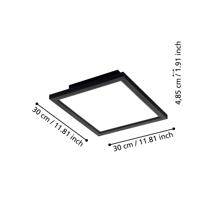 Eglo 31723 - Dimbare LED Plafondlamp SALOBRENA-Z LED/15,3W/230V 2700-6500K zwart