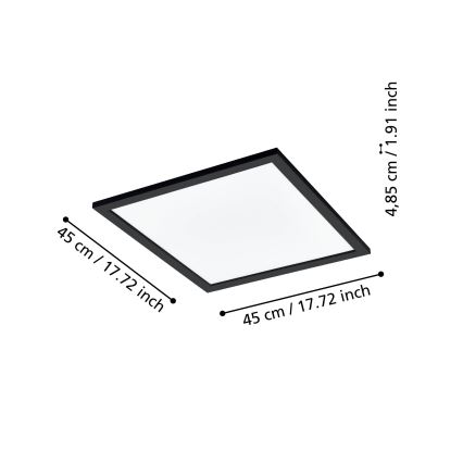 Eglo 31724 - Dimbare LED plafondlamp SALOBRENA-Z LED/21,5W/230V 2700-6500K zwart