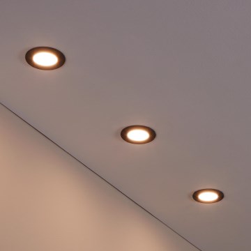 Eglo 31743 - SET 3x LED dimbare badkamer inbouwspot FUEVA-Z 1xLED/2,8W/230V 2700-6500 IP44 zwart