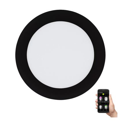 Eglo 31744 - LED dimbare badkamer inbouwspot FUEVA-Z LED/10,5W/230V 2700-6500K IP44 zwart