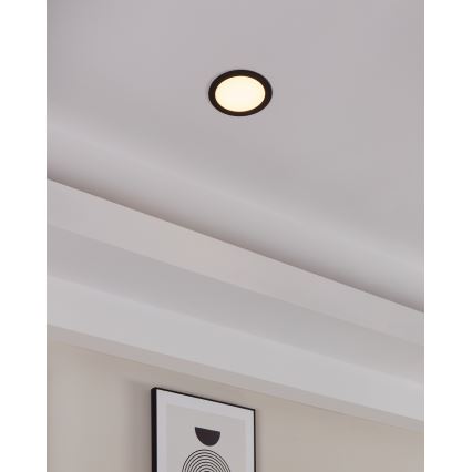 Eglo 31744 - LED dimbare badkamer inbouwspot FUEVA-Z LED/10,5W/230V 2700-6500K IP44 zwart