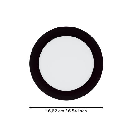 Eglo 31744 - LED dimbare badkamer inbouwspot FUEVA-Z LED/10,5W/230V 2700-6500K IP44 zwart