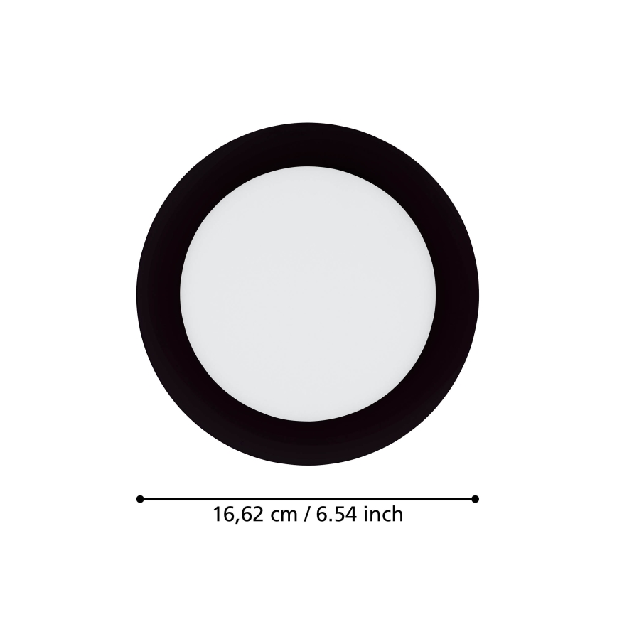 Eglo 31744 - LED dimbare badkamer inbouwspot FUEVA-Z LED/10,5W/230V 2700-6500K IP44 zwart