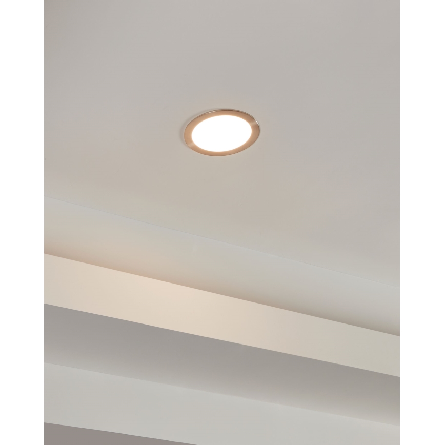 Eglo 31746 - Plafonnier LED encastré dimmable pour salle de bains FUEVA-Z LED/10,5W/230V 2700-6500K IP44 chromé Ø 16,5 cm