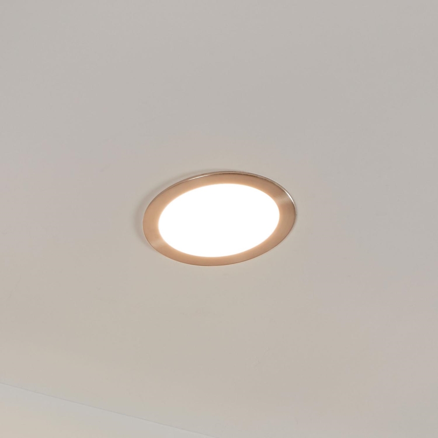 Eglo 31746 - Plafonnier LED encastré dimmable pour salle de bains FUEVA-Z LED/10,5W/230V 2700-6500K IP44 chromé Ø 16,5 cm