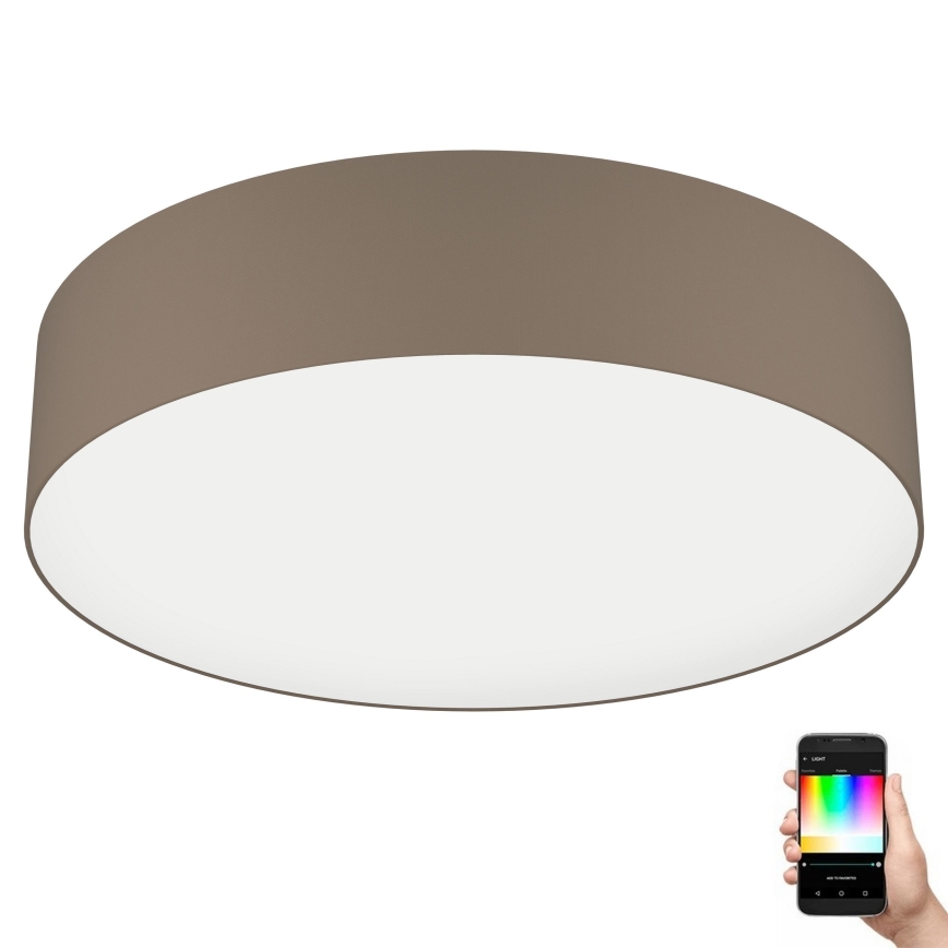 Eglo 31767 - LED RGBW dimbare plafondlamp ROMAO-Z LED/35W/230V 2700-6500K Ø 57 cm taupe