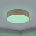 Eglo 31767 - LED RGBW dimbare plafondlamp ROMAO-Z LED/35W/230V 2700-6500K Ø 57 cm taupe