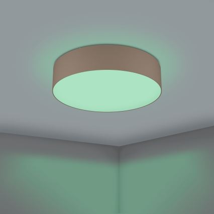 Eglo 31767 - Plafonnier LED RGBW dimmable ROMAO-Z LED/35W/230V 2700-6500K Ø 57 cm taupe