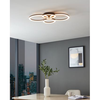 Eglo 31769 - Dimbare LED plafondlamp PARRAPOS-Z LED/41W/230V 3000-6500K zwart