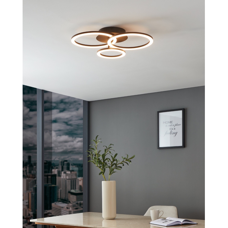 Eglo 31771 - Dimbare LED Plafondlamp PARRAPOS-Z LED/33W/230V 3000-6500K zwart
