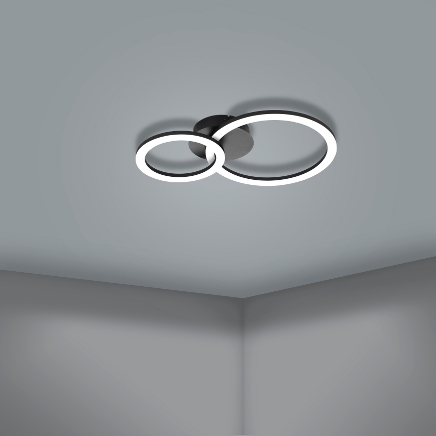 Eglo 31772 - Dimbare LED plafondlamp PARRAPOS-Z LED/15W/230V 3000-6500K zwart
