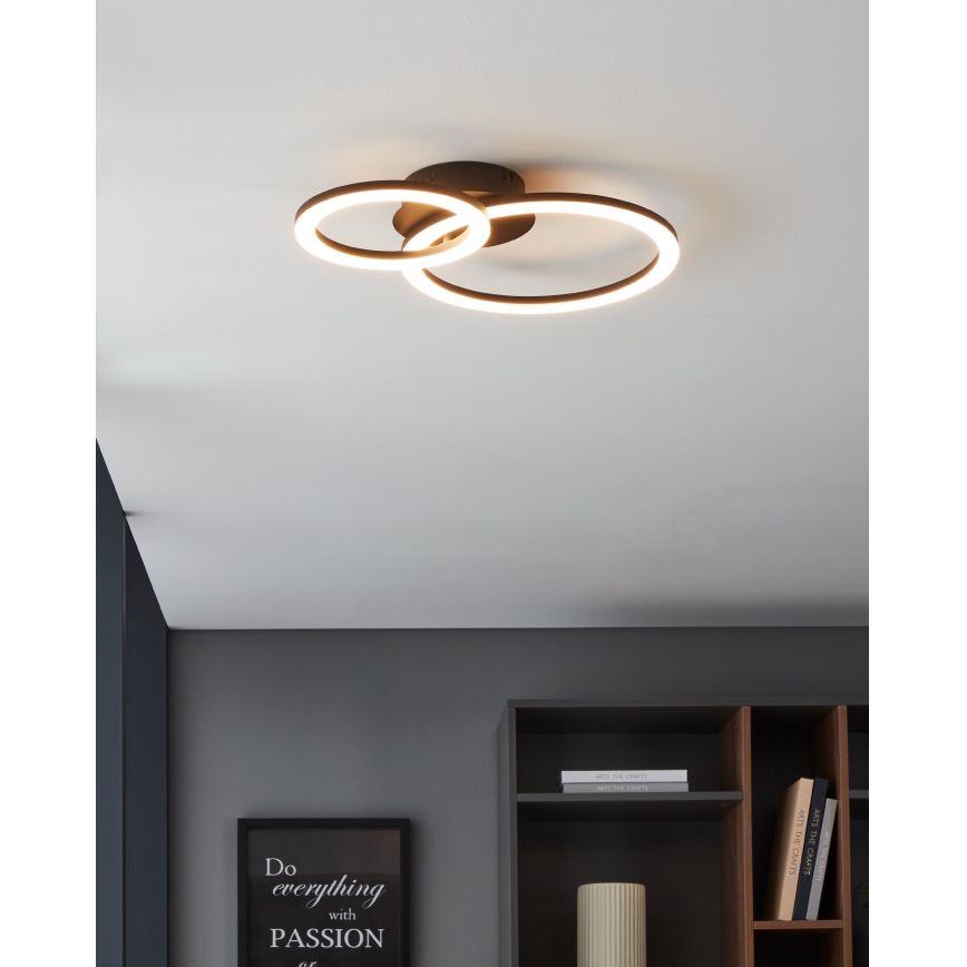Eglo 31772 - Dimbare LED plafondlamp PARRAPOS-Z LED/15W/230V 3000-6500K zwart