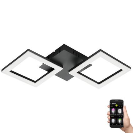 Eglo 31773 - Dimbare LED Plafondlamp PARANDAY-Z LED/15,5W/230V 3000-6500K zwart