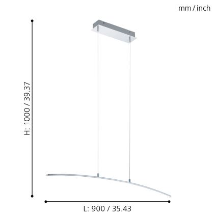 Eglo - LED Hanglamp LED/14W/230V