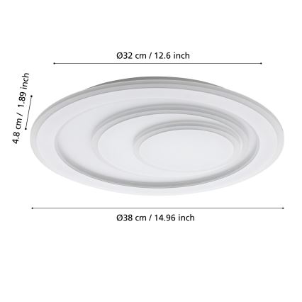 Eglo - Plafonnier LED/14,7W/230V d. 38 cm