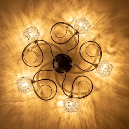 Eglo 32103 - Plafonnier VELAGO 5xG9/33W/230V chrome brillant