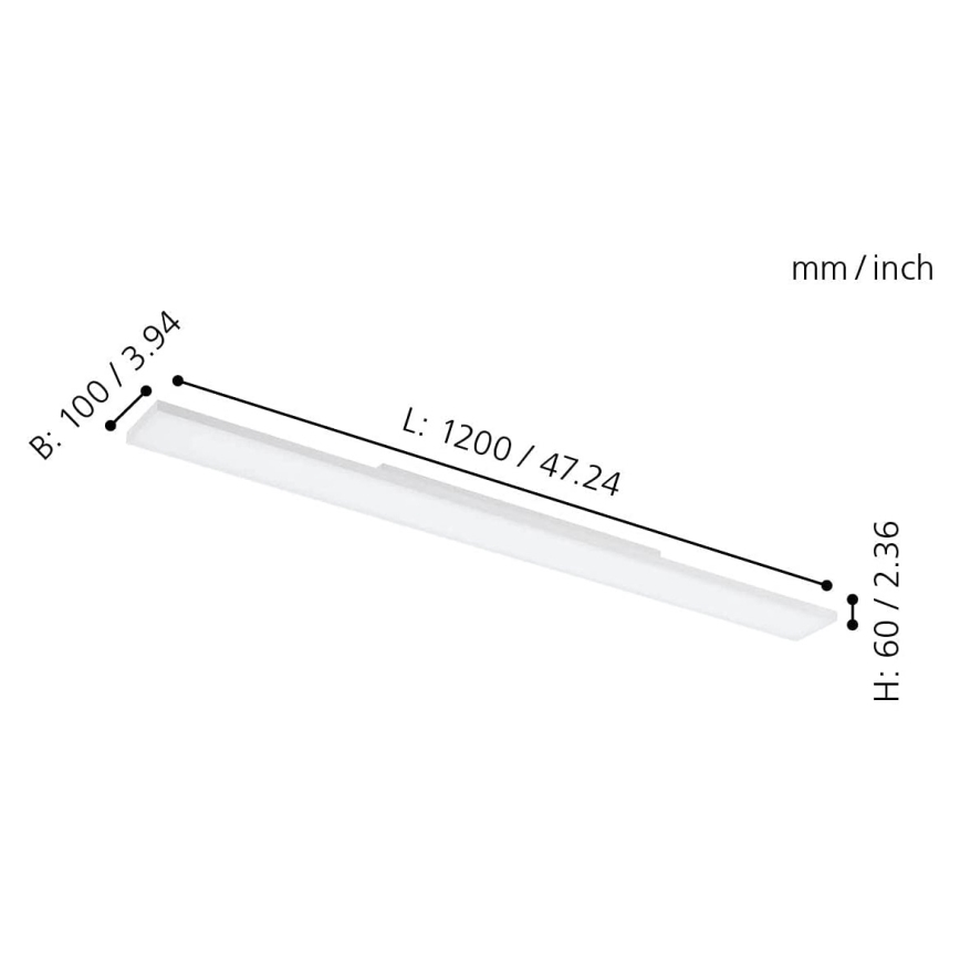 Eglo 32349 - Plafonnier LED RGBW dimmable TURCONA-C LED/34W/230V 2700-6500K + télécommande