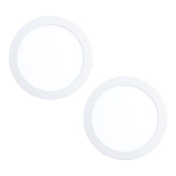 Eglo 32387 - SET van 2 LED inbouwarmaturen FUEVA LED/15,5W/230V
