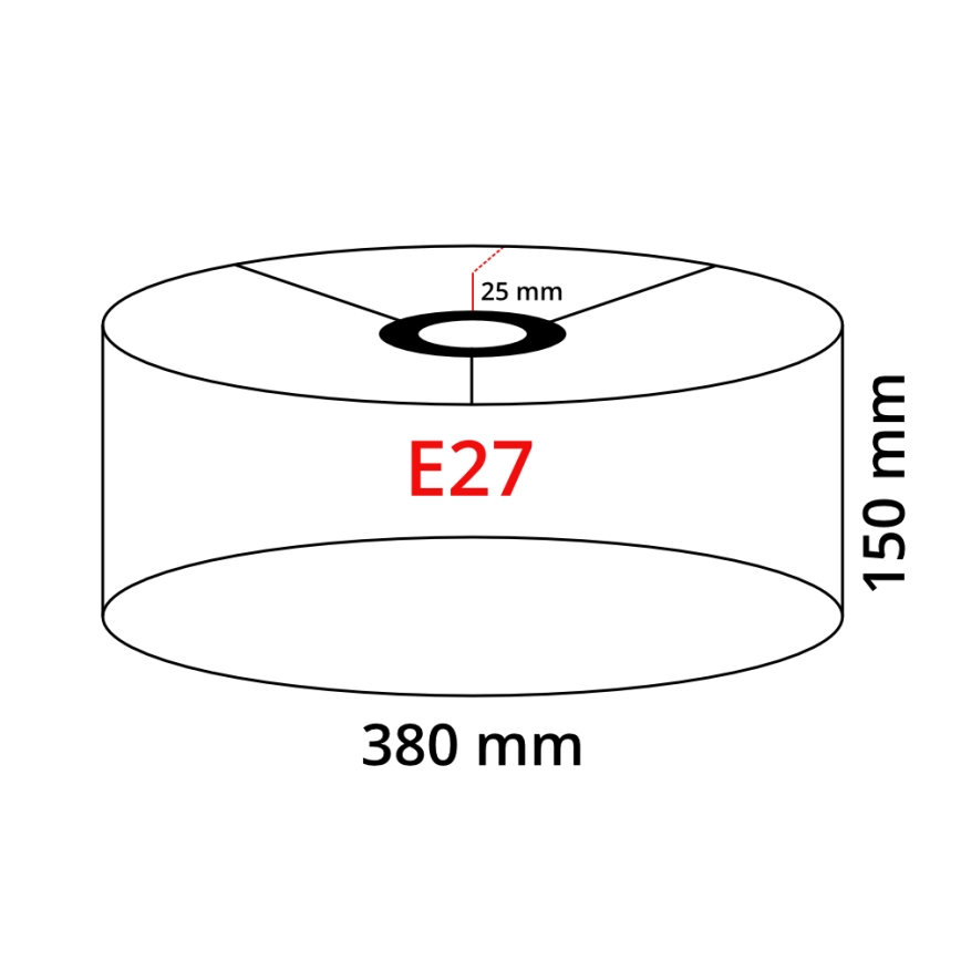 Eglo 32474 - Universele lampenkap TUNJA E27 diameter 38 cm bruin