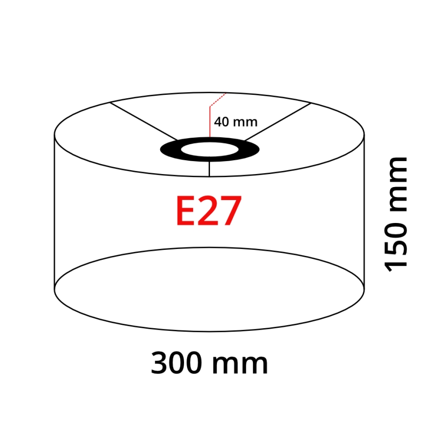 Eglo 32476 - Universele lampenkap TUNJA E27 diameter 30 cm wit