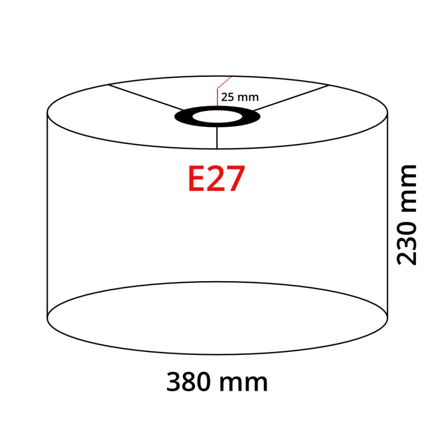Eglo 32486 - Universele lampenkap TUNJA E27 diameter 38 cm zwart/koper