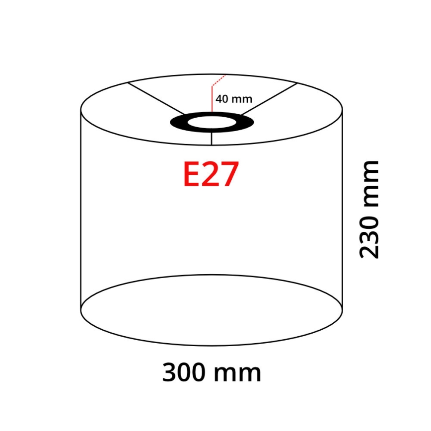 Eglo 32488 - Universele lampenkap TUNJA E27 diameter 30 cm taupe