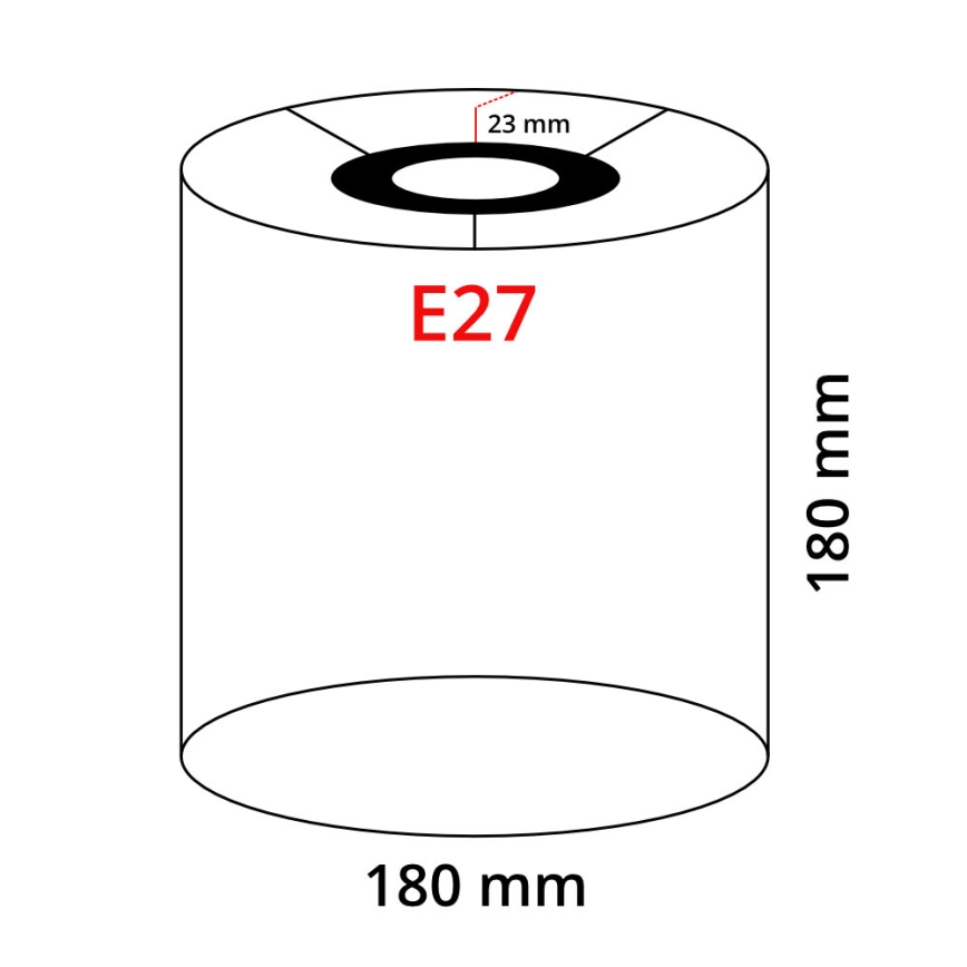 Eglo 32496 - Universele lampenkap TUNJA E27 diameter 18 cm bruin
