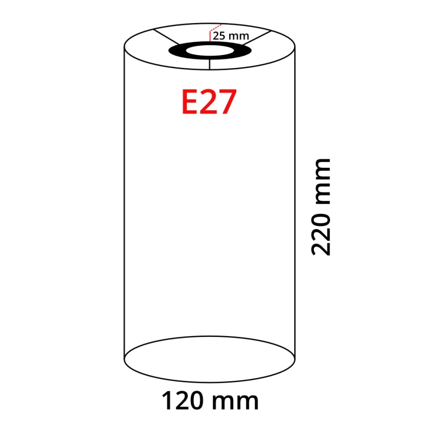 Eglo 32498 - Universele lampenkap TUNJA E27 Ø 12 cm wit