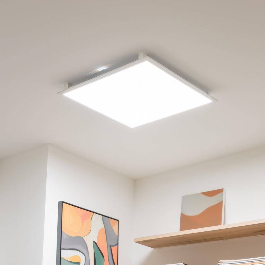Eglo 32547 - Panneau en saillie/encastré 2en1 RGBW à intensité variable SALOBRENA-C LED/34W/230V blanc 60x60 cm + télécommande