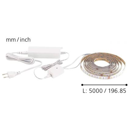 Eglo - LED RGB strip 5m STRIPE-C LED/19W/230V