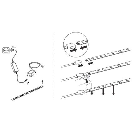 Eglo - LED RGB strip 5m STRIPE-C LED/19W/230V