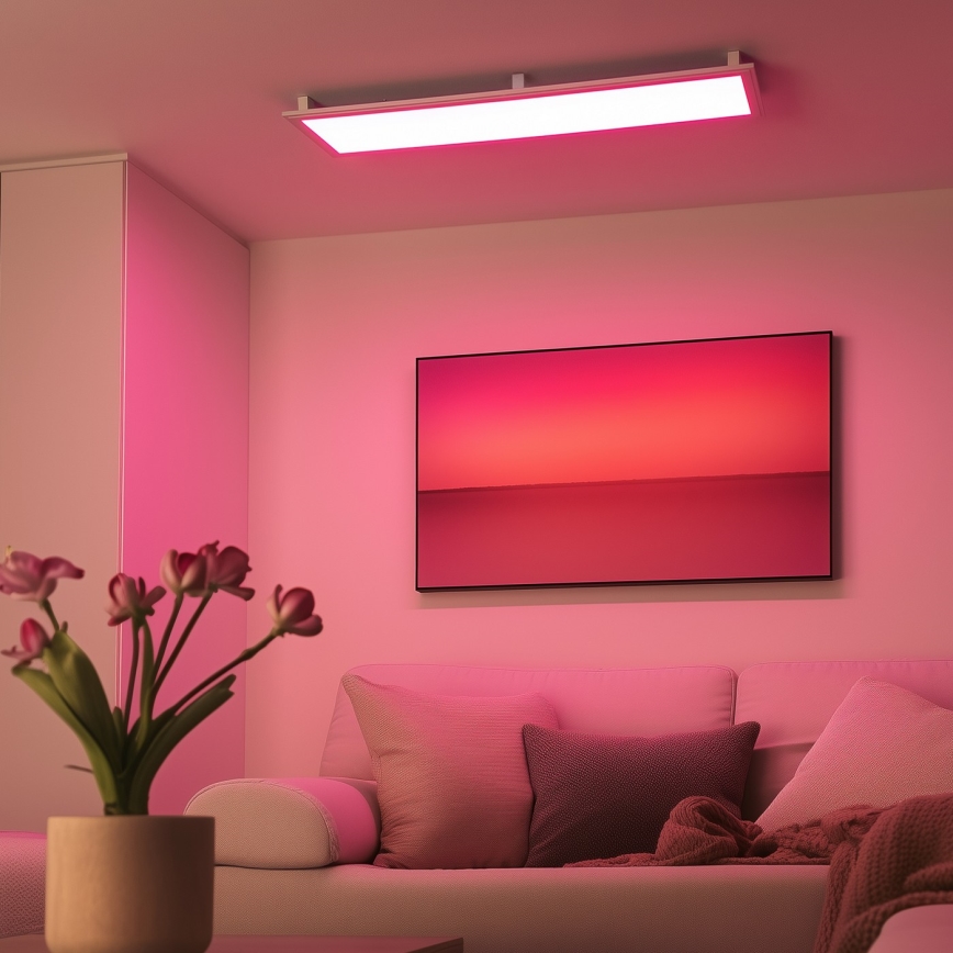 Eglo 32734 - LED RGBW Dimbaar Bevestigd/inbouw panel 2in1 SALOBRENA-C LED/34W/230V wit + afstandsbediening