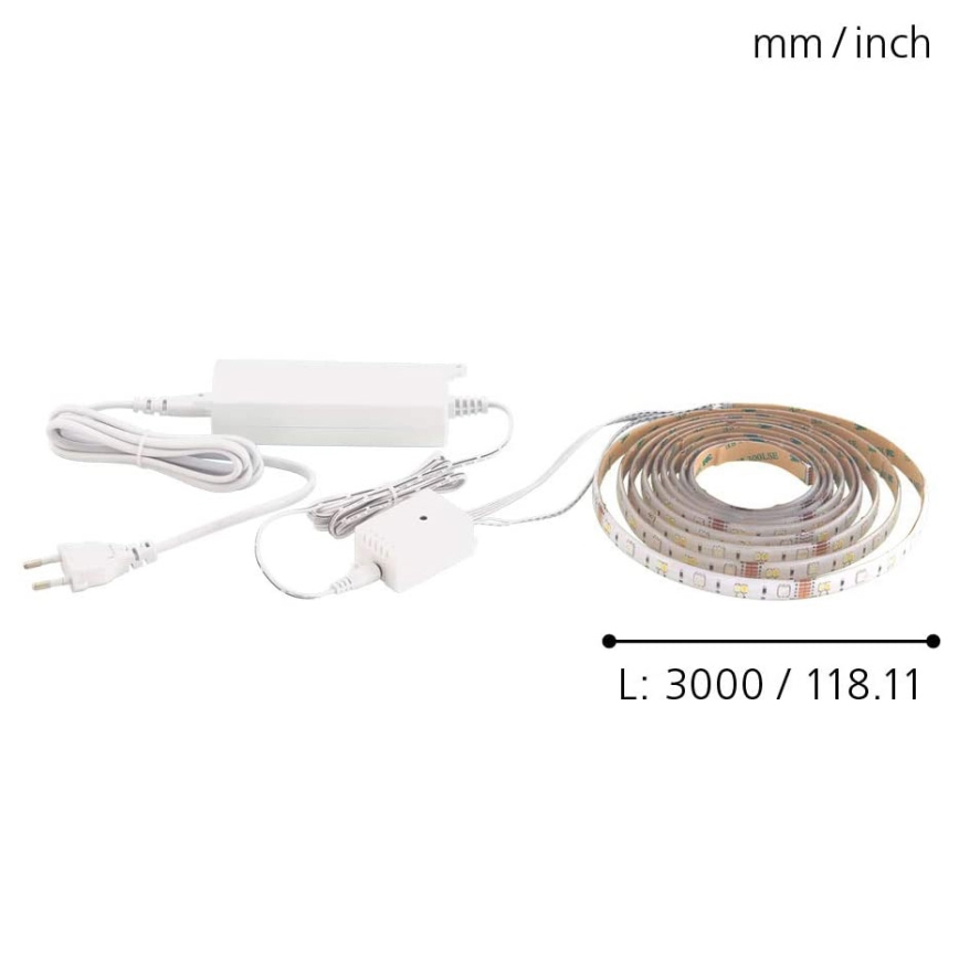 Eglo - LED RGB-strip 3m STRIPE-C LED-RGB/11,4W/230V